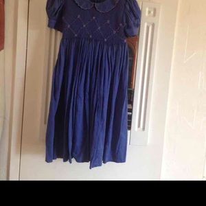 PERVENCHE  beautiful blue dress for a 2-3 year girl. Made in France, size 2T